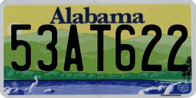 AL license plate 53AT622