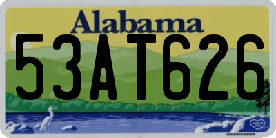 AL license plate 53AT626
