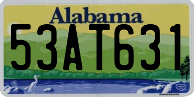 AL license plate 53AT631