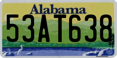 AL license plate 53AT638