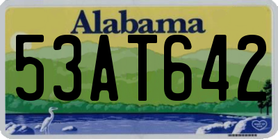 AL license plate 53AT642