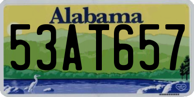 AL license plate 53AT657