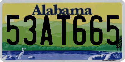 AL license plate 53AT665