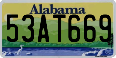 AL license plate 53AT669