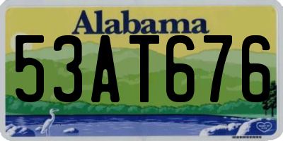 AL license plate 53AT676