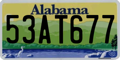 AL license plate 53AT677