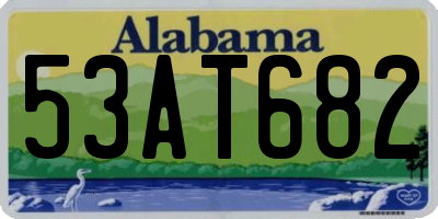 AL license plate 53AT682