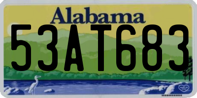 AL license plate 53AT683