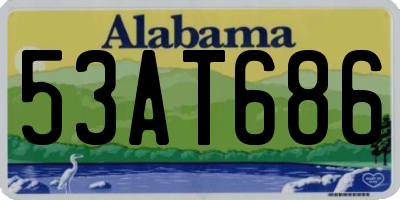 AL license plate 53AT686