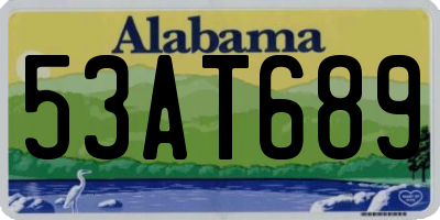 AL license plate 53AT689