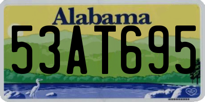 AL license plate 53AT695
