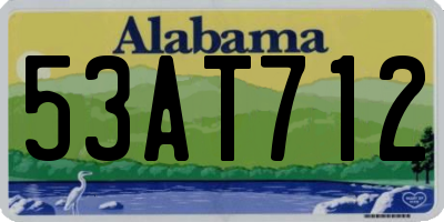 AL license plate 53AT712