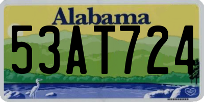 AL license plate 53AT724