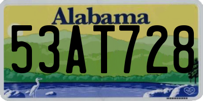 AL license plate 53AT728