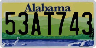 AL license plate 53AT743