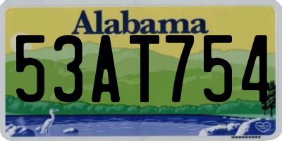 AL license plate 53AT754