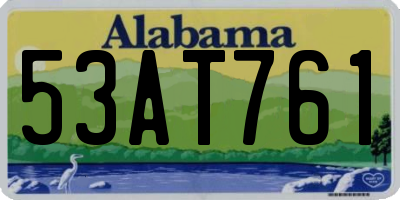 AL license plate 53AT761