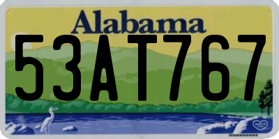 AL license plate 53AT767