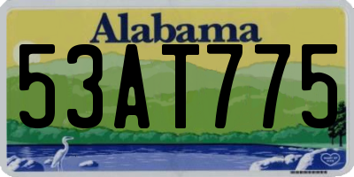 AL license plate 53AT775