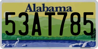 AL license plate 53AT785