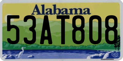 AL license plate 53AT808