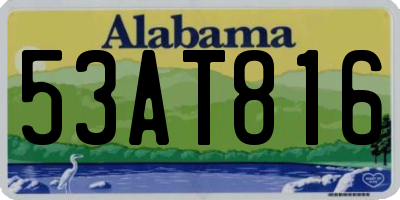 AL license plate 53AT816
