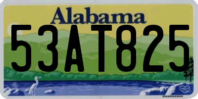 AL license plate 53AT825