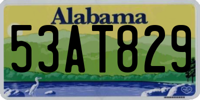 AL license plate 53AT829