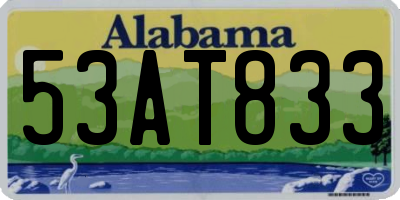 AL license plate 53AT833