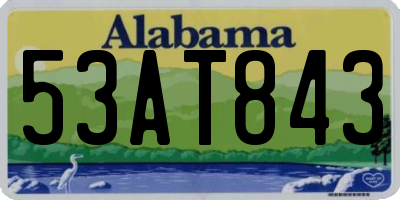 AL license plate 53AT843