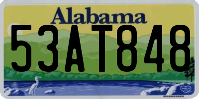 AL license plate 53AT848