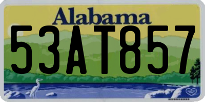 AL license plate 53AT857