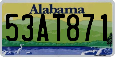AL license plate 53AT871