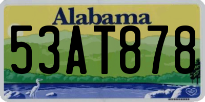 AL license plate 53AT878