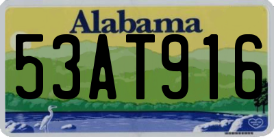 AL license plate 53AT916