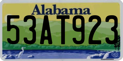 AL license plate 53AT923