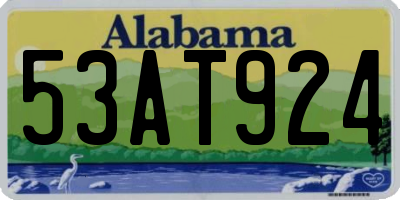AL license plate 53AT924