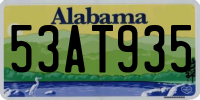 AL license plate 53AT935