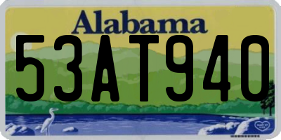 AL license plate 53AT940