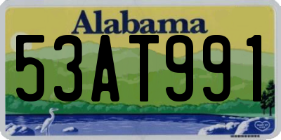AL license plate 53AT991