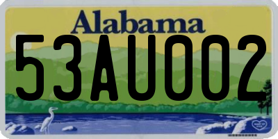 AL license plate 53AU002