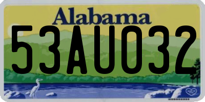 AL license plate 53AU032