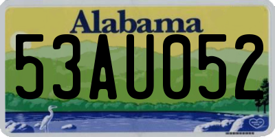 AL license plate 53AU052