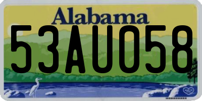 AL license plate 53AU058