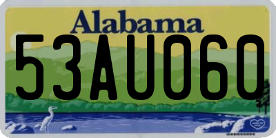 AL license plate 53AU060