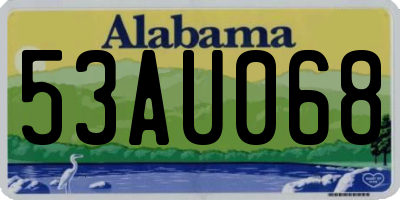 AL license plate 53AU068