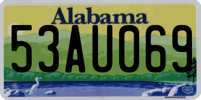 AL license plate 53AU069