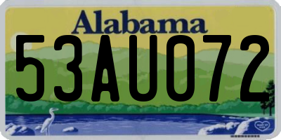 AL license plate 53AU072