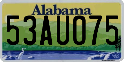 AL license plate 53AU075