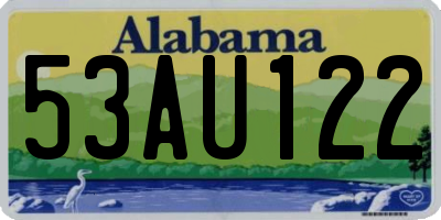 AL license plate 53AU122